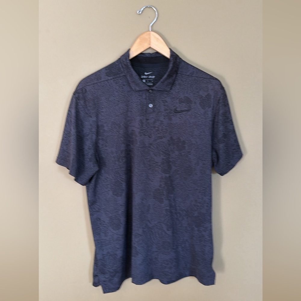 Nike Men's Vapor Jacquard Golf Polo Obsidian/Blue Void Size Medium